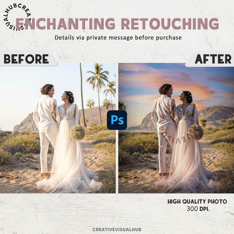 Service Photoshop : suppression/ajout de personnes, restauration de photos, retouche photo professionnelle et plus encore. Enchanting Retoucing