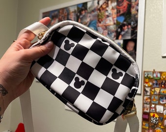 Black Checker Fanny Pack