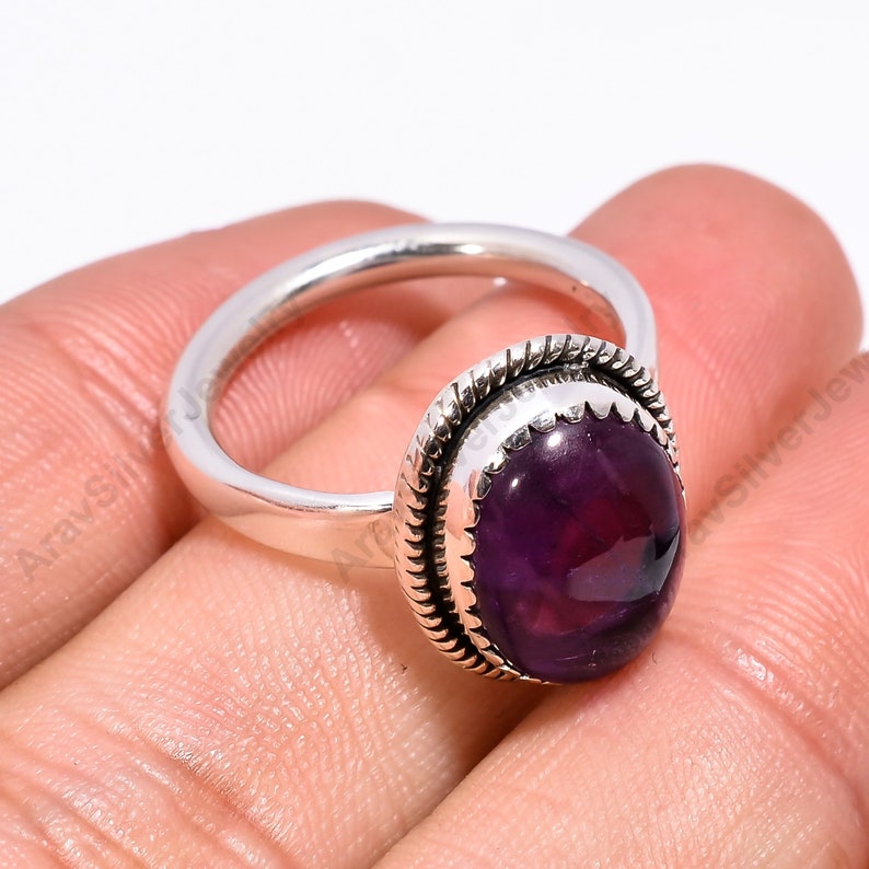 Purple Amethyst Ring, Purple Ring, Handmade Ring, Statement Ring