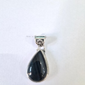 Natural Blue Tiger Eye Pendant 925 Sterling Silver Pendant Handmade Design Pendant Pendant for Women Blue Tiger Eye Gift Jewelry for Women