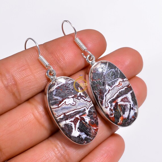 クレイジーレースアゲート ピアス