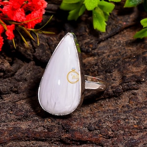 Scolecite Ring Stone Ring 925 Sterling Silver Ring Scolecite Jewelry Handmade Ring Statement Ring Christmas Gift Birthday Gift for Wife Mom