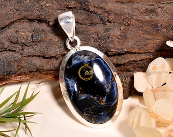 Pietersite Pendant, 925 Sterling Silver Pendant, Handmade Statement Pendant Necklace for Women, Pietersite Christmas Birthday Gift Jewelry