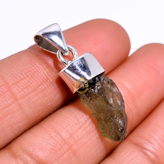 Buy Natural Raw Moldavite Pendant Gemstone Pendant 925 Sterling