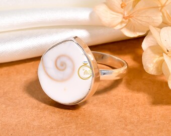 Shiva Eye Ring Handmade Ring 925 Sterling Silver Ring Statement Ring Shiva Eye Shell Ring Birthday Gift Valentines Day Gift For Her