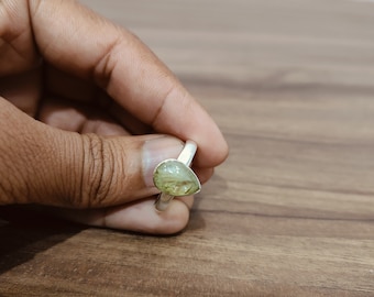 Green Kyanite 925 Sterling Silver Ring - Gemstone Statement Jewelry