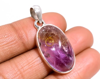 Colgante de ametrino hecho a mano: joyería de piedras preciosas de plata de ley 925