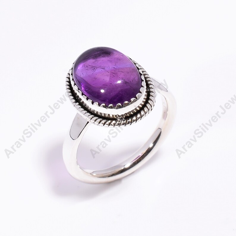 Purple Amethyst Ring, Purple Ring, Handmade Ring, Statement Ring