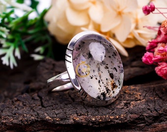 Handmade Montana Agate Statement Ring: 925 Sterling Silver