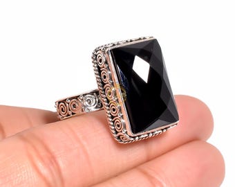 Handmade Black Onyx Sterling Silver Statement Ring