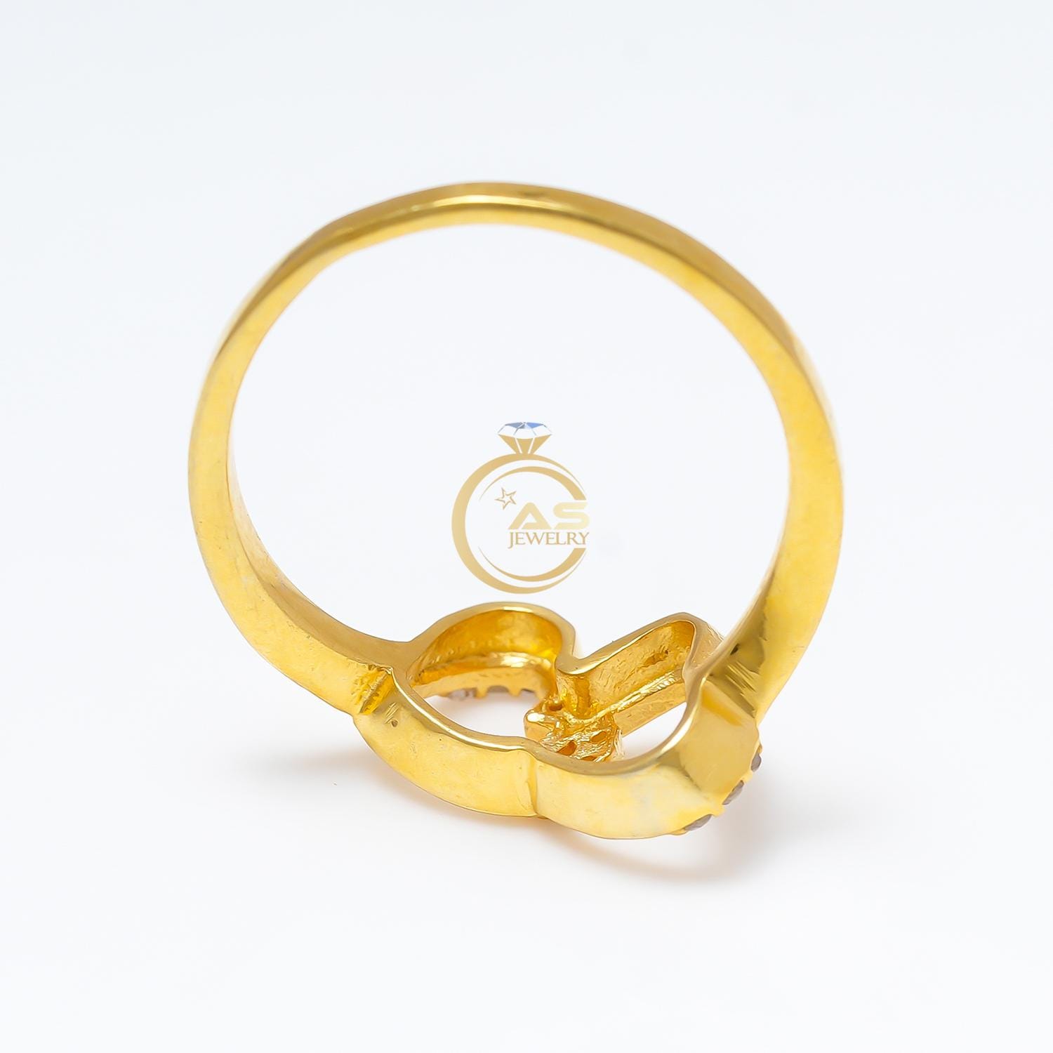 Argento sterling Infinito promessa nodo dell'anello w / Cubic