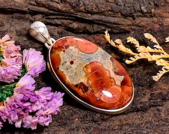 Natural Peanut Obsidian Smooth Stone Pendant 925 Sterling Silver Pendant Statement Pendant Obsidian Jewelry Handmade Pendant Gift For Her