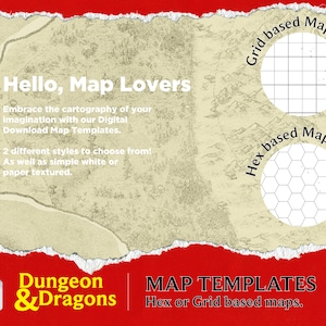 Kerker en draken kaartsjabloon | Hex- of Grid 5e-kaarten maken
