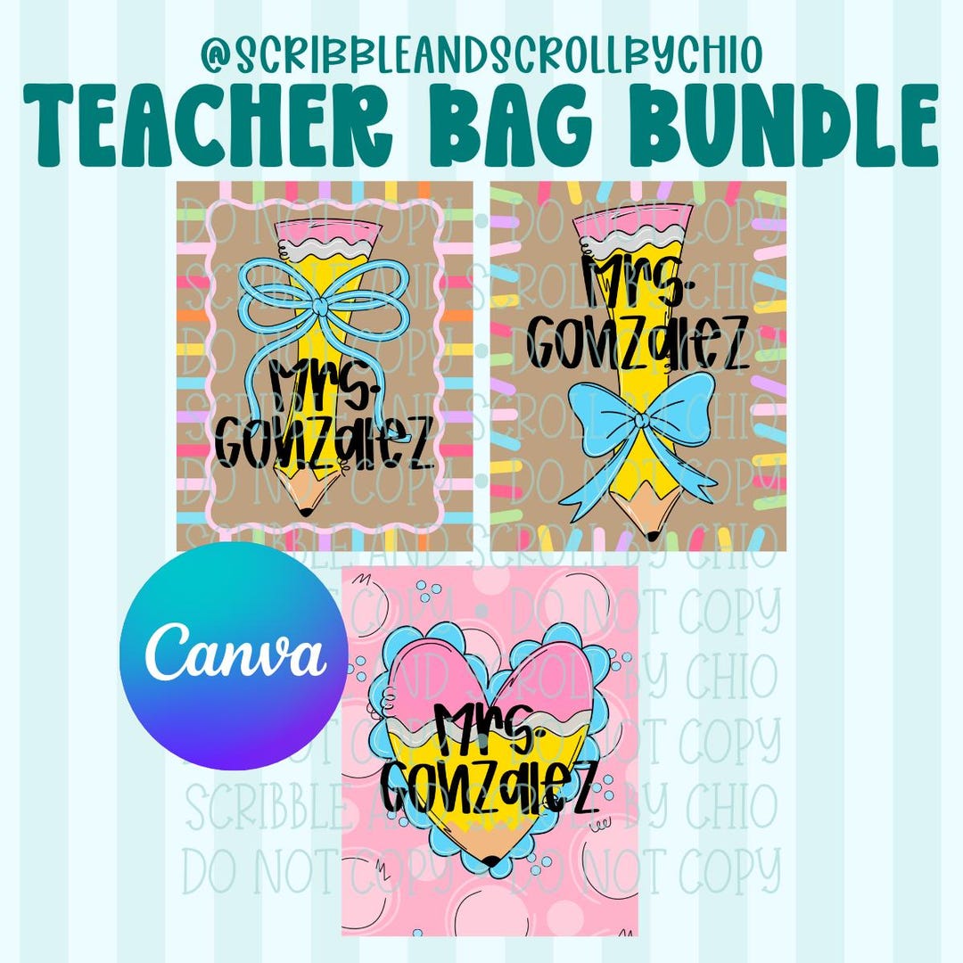 Teacher Appreciation Gift Bag Bundle | Gift Bag Template | Personalized ...
