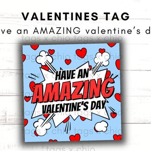 Spiderman Valentine Cookie Tag: Printable Treat Tag (Digital Download)