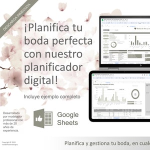 Planificador de boda digital en español | Plantilla Google Sheets | Panel | Soporte para la toma de decisiones | ¡Todo en uno!