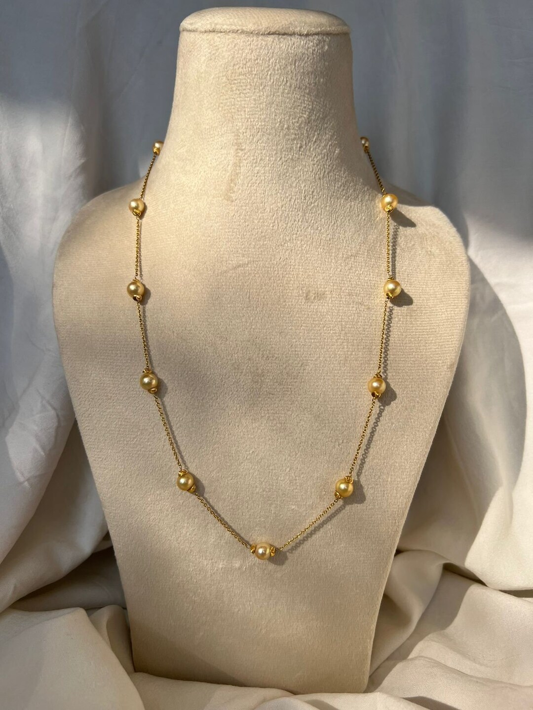 Elegant Akoya Pearl Silver Chain Necklace With Gold Polish Etsy — free download