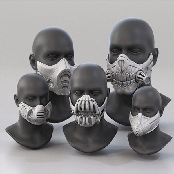 Bane, Darth Vader, Doom, Joe, Subzero, and Wasp Mask Stl - | 3D Print Files | Mask Wearable | STL File | 3D Printable Mask | Cosplay Art|