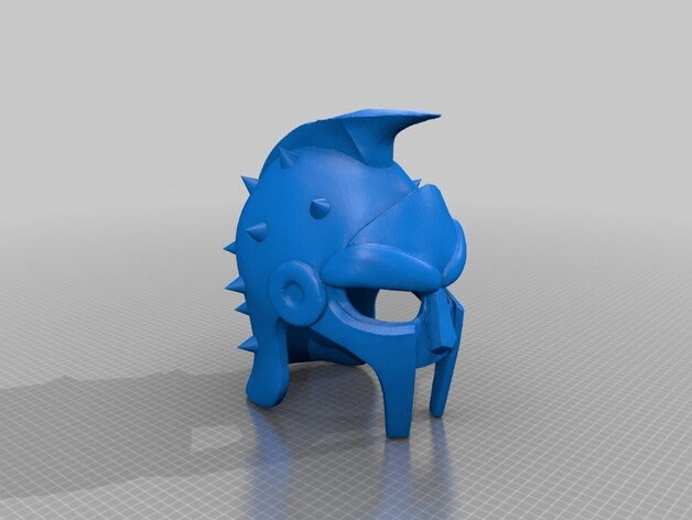Big Gladiator Helmet 3D Printing Model Premium STL File Wearable Highly ...