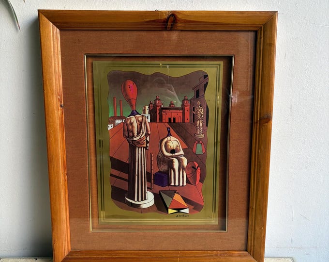 Vintage Bas Relief, Italian Art, Vintage Painting