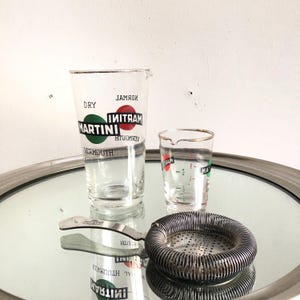 Vintage Martini Glass, Retro Barware, Cocktail Set, Unique Bar Gift