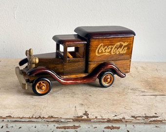 Coca Cola Truck, Vintage Toy, Wooden Home Decor