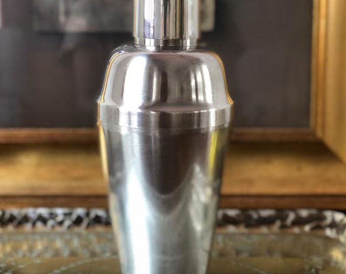 Retro Silver Plated Shaker, Bar Accessory, Vintage Gift, Cobbler Shaker