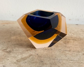 Vintage Murano Ashtray, Glass Home Decor