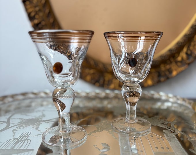 Vintage Murano Drinking Glasses, Set of 2