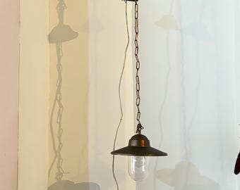 Nautical Lamp, Vintage Lamp, Beach House Decor, Pendant Light, Light Fixtures, Maritime Decor, Nautical Decor, Accent Lamp