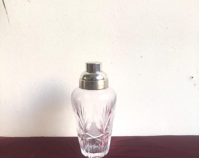 Vintage Crystal Cocktail Shaker