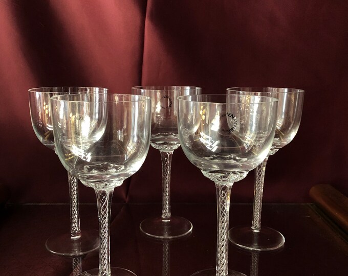 Elegant Vintage Murano Champagne Coupes, Mid Century Modern Glassware, Bar Accessories