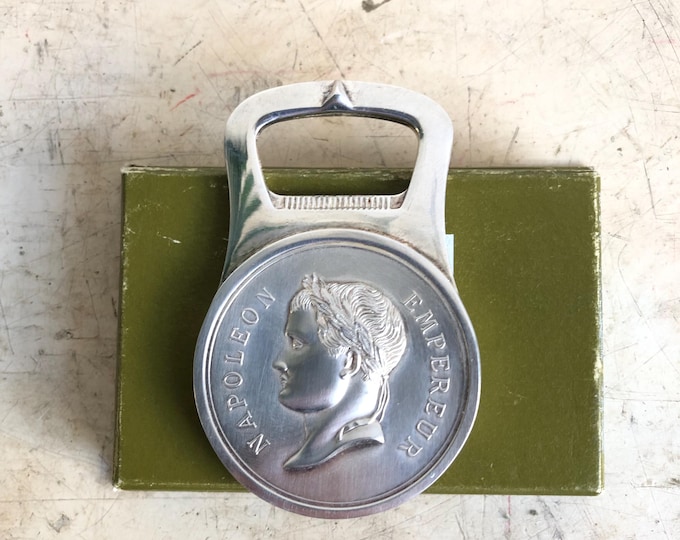 Antique Christofle Silver Plated Bottle Opener, Vintage Barware Tool, Retro Home Decor, Collectible Bar Accessory