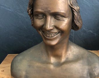 Vintage Italian Art Sculpture, Handcrafted Statue, Home Decor Accent, Unique Gift Idea