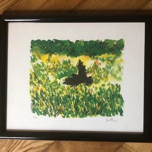 Sztuka ścienna w stylu vintage, sitodruk, wystrój wnętrz w stylu retro, wydruk w stylu mid-century modern, unikatowa dekoracja ścienna, sztuka boho