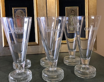 Campari Vintage Glassware Collection, Retro Bar Decor, Set of Vintage Glasses, Cocktail Drinking Glasses