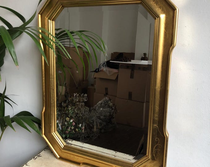 Vintage and Large Rustic Wood Mirror