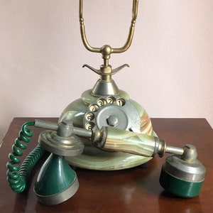 Vintage Onyx Rotary Phone, Retro Phone, Classic Desk Phone, Old Phone, Collectible Telephone, Bakelite Telephone