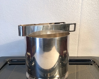 Antique Silver Plated Ice Bucket, Vintage Wine Cooler, Bar Accessory, Retro Entertaining Decor