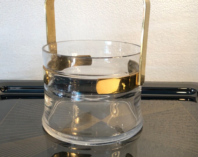 Vintage Brass Wine Cooler Ice Bucket, Elegant Champagne Chiller, Bar Decor, Barware Gift