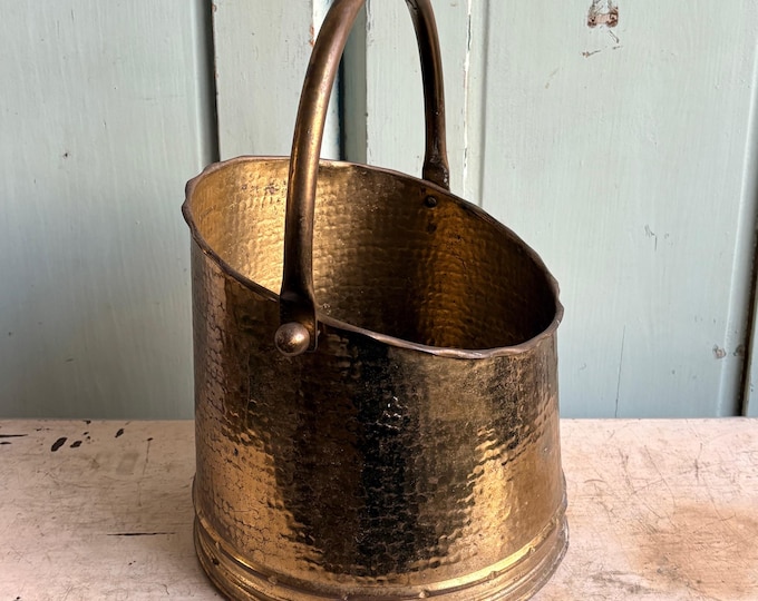 Brass Antique Firewood Rack, Vintage Home Decor, Fireplace Storage Organizer, Rustic Display Stand