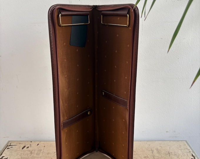 Vintage Tie Rack in Leather