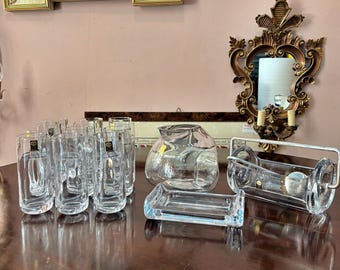 Vintage Cocktail Set, Mid Century Barware, Retro Glassware Bundle