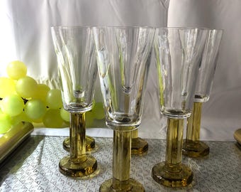 Vintage Crystal Flute, Collectible Stemware, Elegant Champagne Glass, Bar Cart Decor, Luxury Glassware