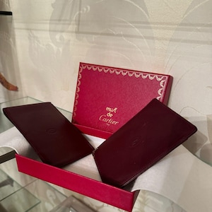 Vintage Cartier Accessories Set, Luxe Gift for Him Her, Designer Leather Goods, Classic French Style