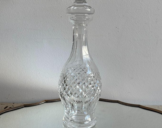 Waterford Vintage Crystal Decanter, Barware Gift, Liquor Bottle, Glass Whiskey Decanter, Home Bar Decor