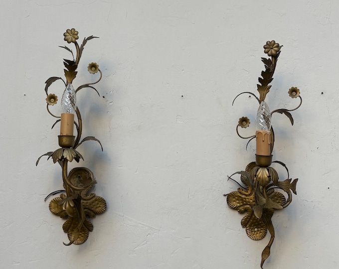 Vintage Wall Sconce, Antique Wall Sconce, Wall Light, Hollywood Regency, Wall Decor, Bedside Lamp, Vintage Wall Sconces