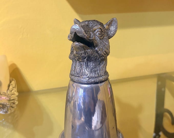 Vintage Silver Stirrup Cup, Original Gucci Collectible, Barware Accessory, Historic Drinkware, Gift Idea