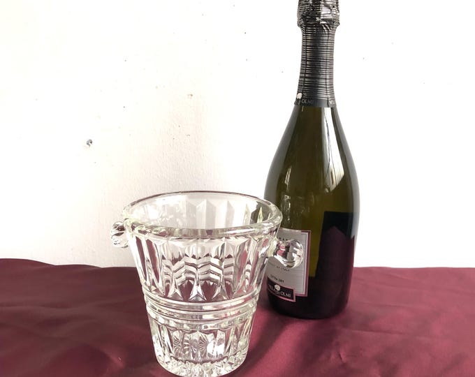 Vintage Glass Ice Bucket