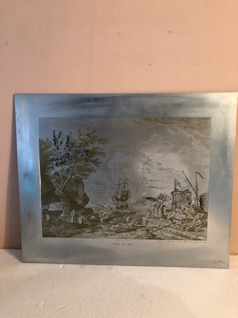 Vintage Metal Engraving Wall Art Decor, Antique Style Plaque, Home